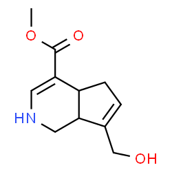 ChemSpider 2D Image | Methyl 7-(hydroxymethyl)-2,4a,5,7a-tetrahydro-1H-cyclopenta[c]pyridine-4-carboxylate | C11H15NO3