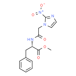 ChemSpider 2D Image | Methyl N-[(2-nitro-1H-imidazol-1-yl)acetyl]-L-phenylalaninate | C15H16N4O5