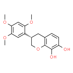 ChemSpider 2D Image | (3S)-3-(2,4,5-Trimethoxyphenyl)-7,8-chromanediol | C18H20O6