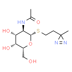 ChemSpider 2D Image | 2-(3-Methyl-3H-diaziren-3-yl)ethyl 2-acetamido-2-deoxy-1-thio-beta-D-galactopyranoside | C12H21N3O5S