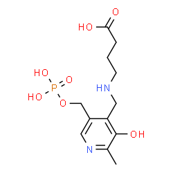 ChemSpider 2D Image | 4-[(3-HYDROXY-2-METHYL-5-PHOSPHONOOXYMETHYL-PYRIDIN-4-YLMETHYL)-AMINO]-BUTYRIC ACID | C12H19N2O7P