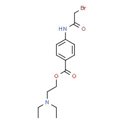 ChemSpider 2D Image | 2-(Diethylamino)ethyl 4-[(bromoacetyl)amino]benzoate | C15H21BrN2O3