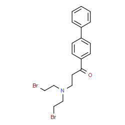 ChemSpider 2D Image | 1-(4-Biphenylyl)-3-[bis(2-bromoethyl)amino]-1-propanone | C19H21Br2NO