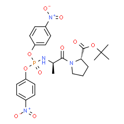 ChemSpider 2D Image | 2-Methyl-2-propanyl N-[bis(4-nitrophenoxy)phosphoryl]-L-alanyl-L-prolinate | C24H29N4O10P