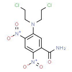 ChemSpider 2D Image | 5-[Bis(2-chloroethyl)amino]-2,4-dinitrobenzamide | C11H12Cl2N4O5