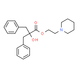 ChemSpider 2D Image | Dibenzylglycolic acid 2-piperidinoethyl ester | C23H29NO3