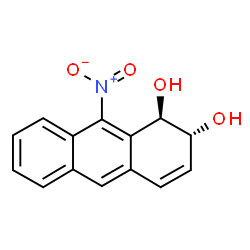 ChemSpider 2D Image | (1R,2R)-9-Nitro-1,2-dihydro-1,2-anthracenediol | C14H11NO4