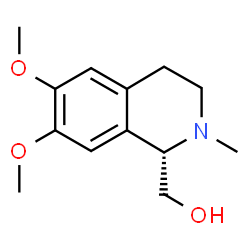 ChemSpider 2D Image | (s)-1,2,3,4-tetrahydro-6,7-dimethoxy-2-methyl-1-isoquinolinemethanol | C13H19NO3