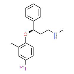 ChemSpider 2D Image | (3R)-3-[4-(~125~I)Iodo-2-methylphenoxy]-N-methyl-3-phenyl-1-propanamine | C17H20125INO