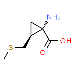 ChemSpider 2D Image | (1S,2S)-1-Amino-2-[(methylsulfanyl)methyl]cyclopropanecarboxylic acid | C6H11NO2S