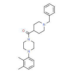 ChemSpider 2D Image | 1-(1-benzylpiperidine-4-carbonyl)-4-(2,3-dimethylphenyl)piperazine | C25H33N3O