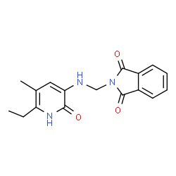 ChemSpider 2D Image | 2-{[(6-ethyl-2-hydroxy-5-methylpyridin-3-yl)amino]methyl}-1H-isoindole-1,3(2H)-dione | C17H17N3O3
