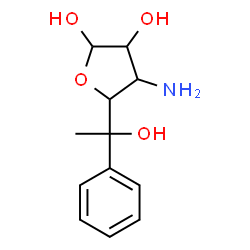 ChemSpider 2D Image | 3-Amino-3,6-dideoxy-5-C-phenylhexofuranose | C12H17NO4