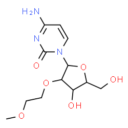 ChemSpider 2D Image | 4-Amino-1-[2-O-(2-methoxyethyl)pentofuranosyl]-2(1H)-pyrimidinone | C12H19N3O6