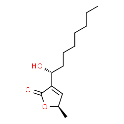 ChemSpider 2D Image | (5R)-3-[(1R)-1-Hydroxyoctyl]-5-methyl-2(5H)-furanone | C13H22O3