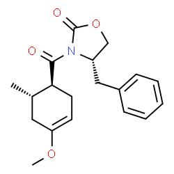 ChemSpider 2D Image | (4S)-4-Benzyl-3-{[(1S,6S)-4-methoxy-6-methyl-3-cyclohexen-1-yl]carbonyl}-1,3-oxazolidin-2-one | C19H23NO4