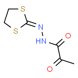 ChemSpider 2D Image | N'-(1,3-Dithiolan-2-ylidene)-2-oxopropanehydrazide | C6H8N2O2S2