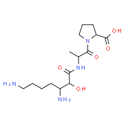 ChemSpider 2D Image | N-(3,7-Diamino-2-hydroxyheptanoyl)alanylproline | C15H28N4O5
