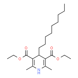 ChemSpider 2D Image | Diethyl 1,4-dihydro-2,6-dimethyl-4-nonyl-3,5-pyridinedicarboxylate | C22H37NO4