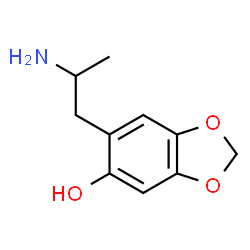 ChemSpider 2D Image | 6-(2-Aminopropyl)-1,3-benzodioxol-5-ol | C10H13NO3
