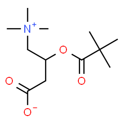 ChemSpider 2D Image | 3-[(2,2-Dimethylpropanoyl)oxy]-4-(trimethylammonio)butanoate | C12H23NO4