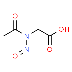 ChemSpider 2D Image | [Acetyl(nitroso)amino]acetic acid | C4H6N2O4