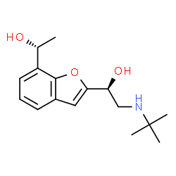 ChemSpider 2D Image | (1s)-2-(tert-butylamino)-1-{7-[(1r)-1-hydroxyethyl]-1-benzofuran-2-yl}ethanol | C16H23NO3