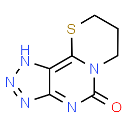 ChemSpider 2D Image | 8,9-Dihydro-7H-[1,2,3]triazolo[4',5':4,5]pyrimido[6,1-b][1,3]thiazin-5(1H)-one | C7H7N5OS