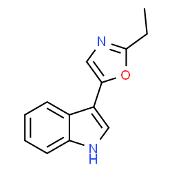 ChemSpider 2D Image | 2-Ethyl-5-(1H-indol-3-yl)oxazole | C13H12N2O