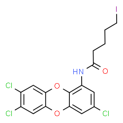 ChemSpider 2D Image | 5-Iodo-N-(3,7,8-trichloro-1-oxanthrenyl)pentanamide | C17H13Cl3INO3