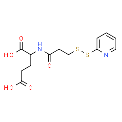 ChemSpider 2D Image | N-[3-(2-Pyridinyldisulfanyl)propanoyl]glutamic acid | C13H16N2O5S2
