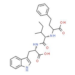 ChemSpider 2D Image | N-(1-Carboxy-3-phenylpropyl)-L-isoleucyl-L-tryptophan | C27H33N3O5