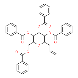 ChemSpider 2D Image | 1-Allyl-1,5-anhydro-2,3,4,6-tetra-O-benzoylhexitol | C37H32O9