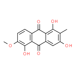 ChemSpider 2D Image | 1,3,5-Trihydroxy-2-methyl-6-methoxyanthraquinone | C16H12O6