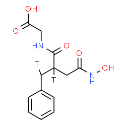 ChemSpider 2D Image | N-[4-(Hydroxyamino)-4-oxo-2-[phenyl(~3~H_1_)methyl](2-~3~H)butanoyl]glycine | C13H14T2N2O5