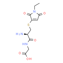 ChemSpider 2D Image | S-(1-Ethyl-2,5-dioxo-2,5-dihydro-1H-pyrrol-3-yl)-L-cysteinylglycine | C11H15N3O5S