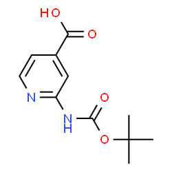 ChemSpider 2D Image | 2-Boc-amino-4-pyridinecarboxylic acid | C11H14N2O4