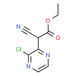 ChemSpider 2D Image | Ethyl (3-chloro-2-pyrazinyl)(cyano)acetate | C9H8ClN3O2