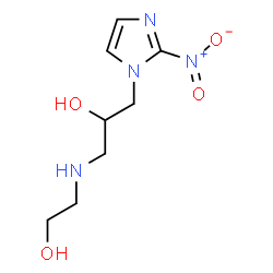 ChemSpider 2D Image | 1-[(2-Hydroxyethyl)amino]-3-(2-nitro-1H-imidazol-1-yl)-2-propanol | C8H14N4O4