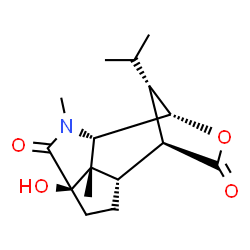ChemSpider 2D Image | (7alpha,8beta,9alpha)-3-Hydroxydendrobane-2,12-dione | C16H23NO4