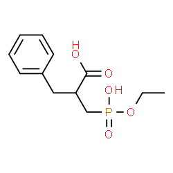 ChemSpider 2D Image | 2-Benzyl-3-[ethoxy(hydroxy)phosphoryl]propanoic acid | C12H17O5P