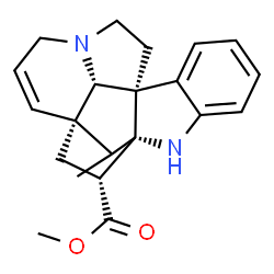 ChemSpider 2D Image | Methyl (3beta,5alpha,12beta,19alpha)-6,7-didehydro-2,20-cycloaspidospermidine-3-carboxylate | C21H24N2O2