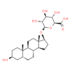 ChemSpider 2D Image | (3beta,5beta,17beta)-3-Hydroxyandrostan-17-yl beta-D-glucopyranosiduronic acid | C25H40O8