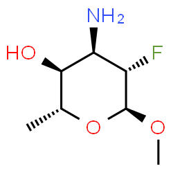 ChemSpider 2D Image | Methyl 3-amino-2,3,6-trideoxy-2-fluoro-alpha-D-altropyranoside | C7H14FNO3