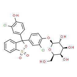 ChemSpider 2D Image | Chlorophenol Red Î²-D-Galactopyranoside | C25H22Cl2O10S
