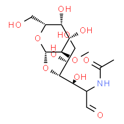 ChemSpider 2D Image | (2xi)-2-Acetamido-2-deoxy-4-O-(2-O-methyl-beta-D-galactopyranosyl)-D-arabino-hexose | C15H27NO11