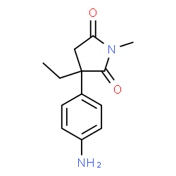 ChemSpider 2D Image | 3-(4-Aminophenyl)-3-ethyl-1-methyl-2,5-pyrrolidinedione | C13H16N2O2