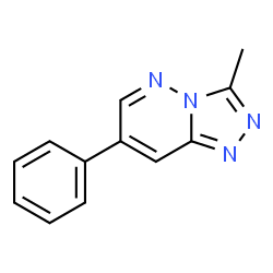 ChemSpider 2D Image | 3-Methyl-7-phenyl[1,2,4]triazolo[4,3-b]pyridazine | C12H10N4