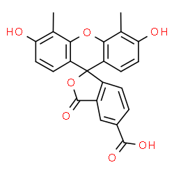 ChemSpider 2D Image | 3',6'-Dihydroxy-4',5'-dimethyl-3-oxo-3H-spiro[2-benzofuran-1,9'-xanthene]-5-carboxylic acid | C23H16O7