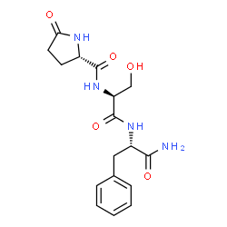 ChemSpider 2D Image | 5-Oxo-L-prolyl-L-seryl-L-phenylalaninamide | C17H22N4O5